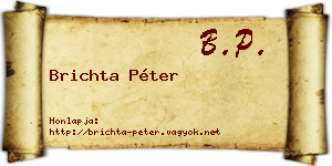 Brichta Péter névjegykártya